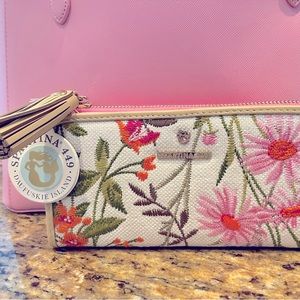 NWT Spartina Audubon Wildflower Snap Wallet